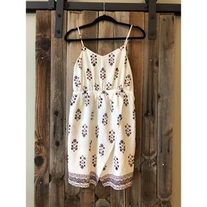 White Patterned Madewell Strap Mini Dress 4